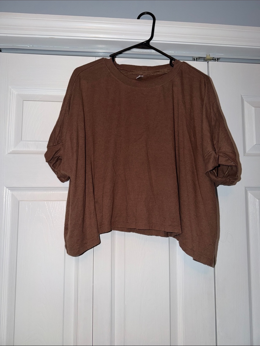 Brown Cropped Boxy Tee - Unbranded